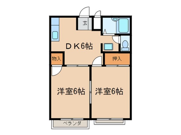 コ－ポサカイⅡの物件間取画像